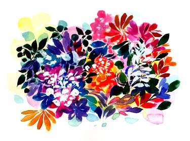 Original Abstract Floral Paintings by SAYAKA YAMAUCHI