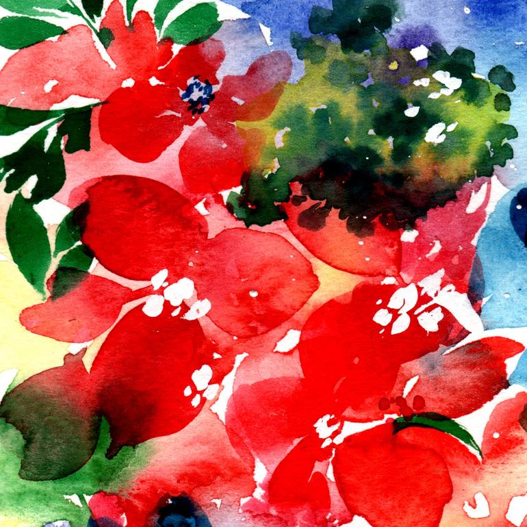 Original Floral Painting by SAYAKA YAMAUCHI