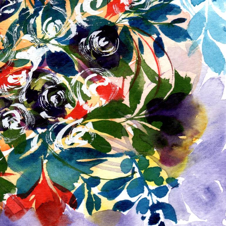 Original Floral Painting by SAYAKA YAMAUCHI