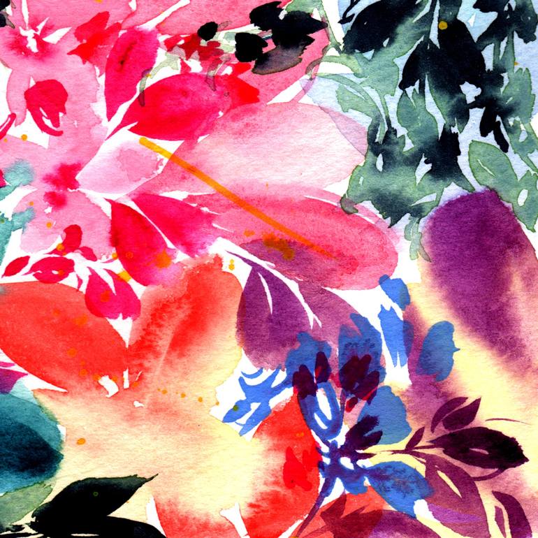 Original Floral Painting by SAYAKA YAMAUCHI