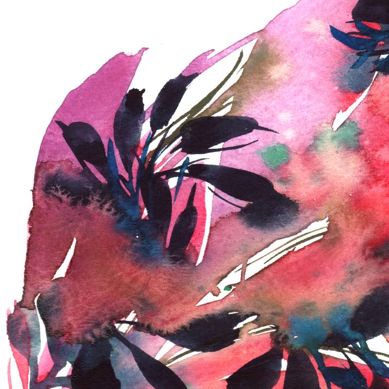 Original Abstract Floral Painting by Sayaka Yamauchi