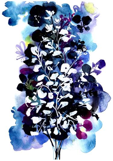 Original Abstract Floral Paintings by SAYAKA YAMAUCHI