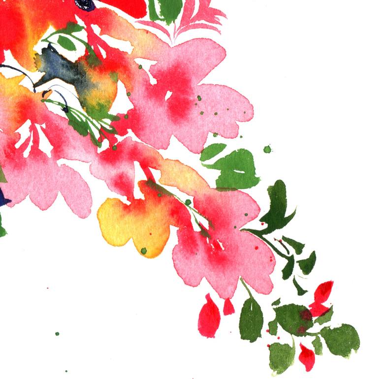 Original Floral Painting by SAYAKA YAMAUCHI