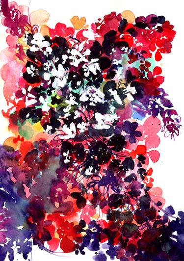 Original Abstract Floral Paintings by SAYAKA YAMAUCHI