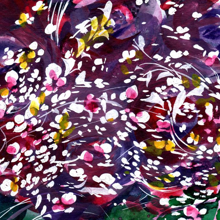 Original Abstract Floral Painting by SAYAKA YAMAUCHI