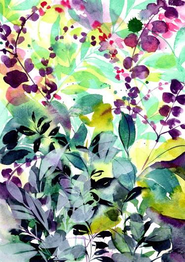 Original Abstract Floral Paintings by SAYAKA YAMAUCHI