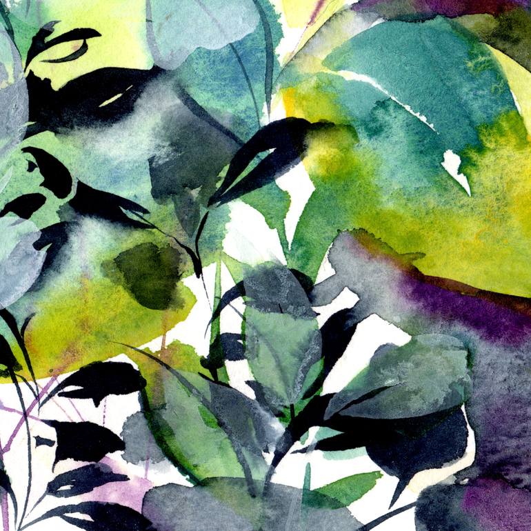 Original Abstract Floral Painting by Sayaka Yamauchi