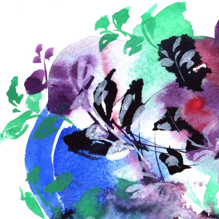 Original Abstract Floral Painting by SAYAKA YAMAUCHI