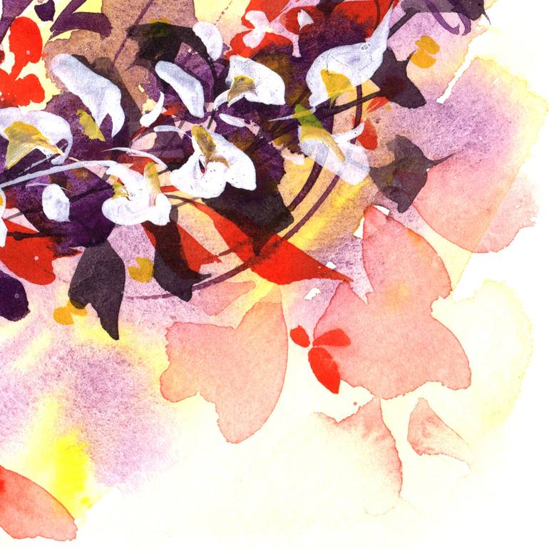 Original Abstract Floral Painting by SAYAKA YAMAUCHI