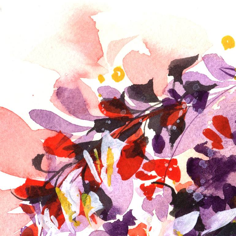 Original Abstract Floral Painting by SAYAKA YAMAUCHI