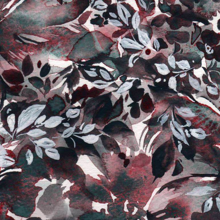 Original Abstract Floral Painting by Sayaka Yamauchi