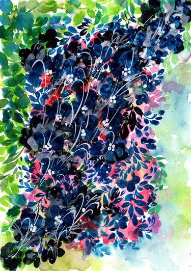 Original Abstract Floral Paintings by SAYAKA YAMAUCHI