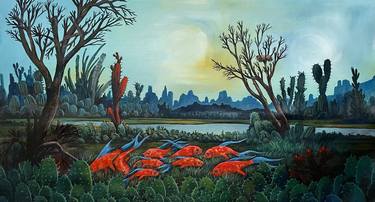 Original Surrealism Landscape Paintings by HK Joseph