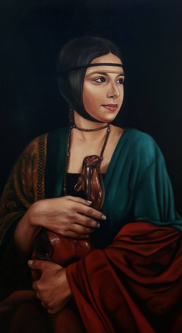 Original Portraiture Women Painting by HK Joseph