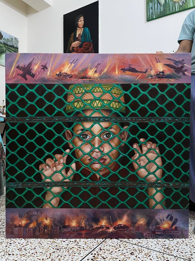 Original Conceptual People Painting by Hk Joseph