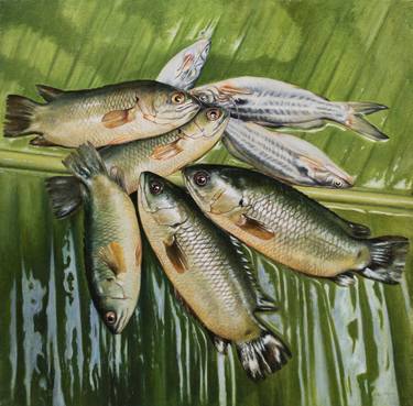 Original Realism Fish Paintings by HK Joseph