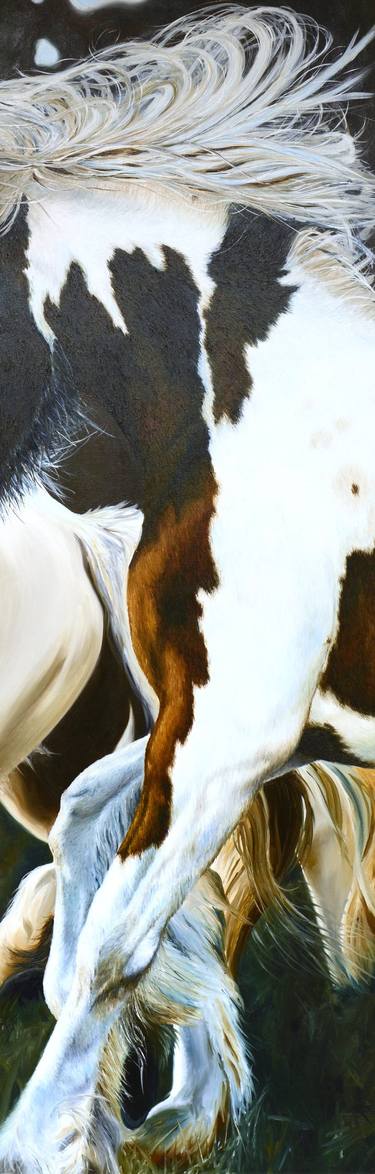 Original Photorealism Horse Paintings by Ambre Gaude