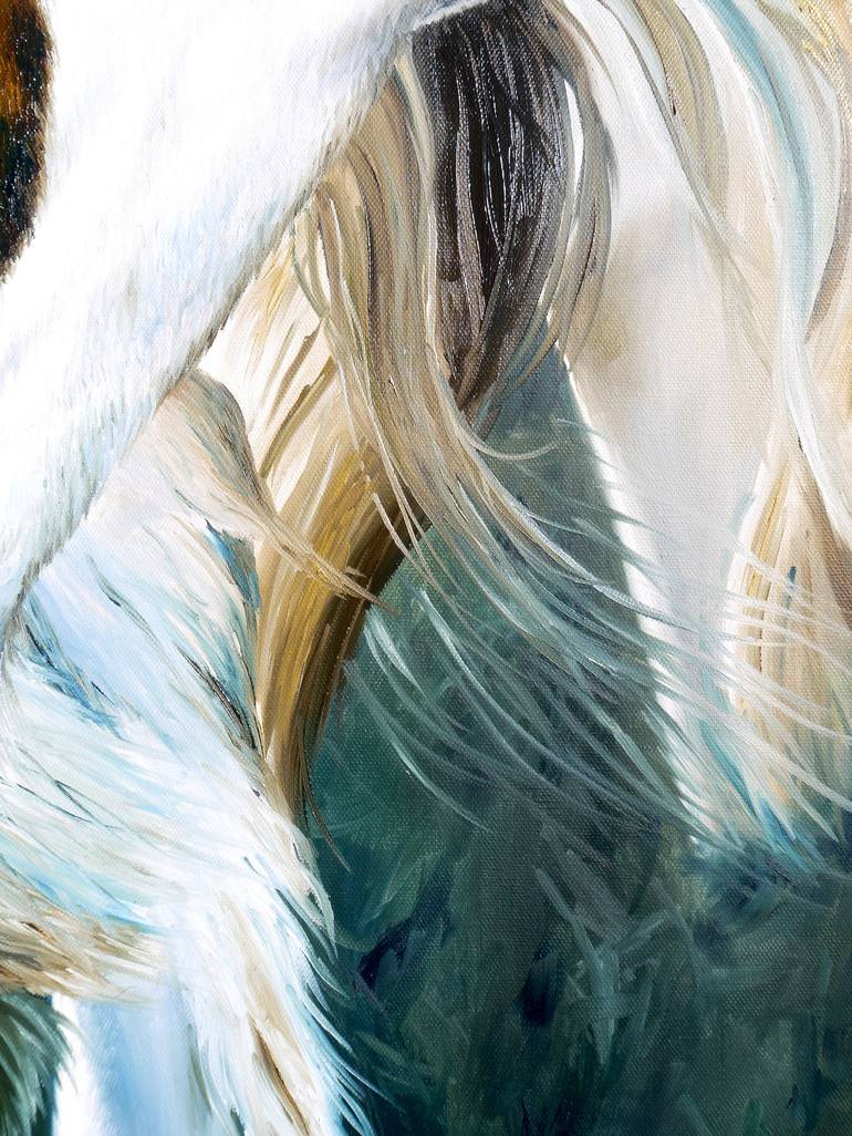 Original Photorealism Horse Painting by Ambre Gaude