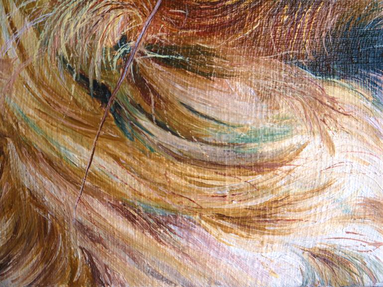 Original Abstract Dogs Painting by Ambre Gaude
