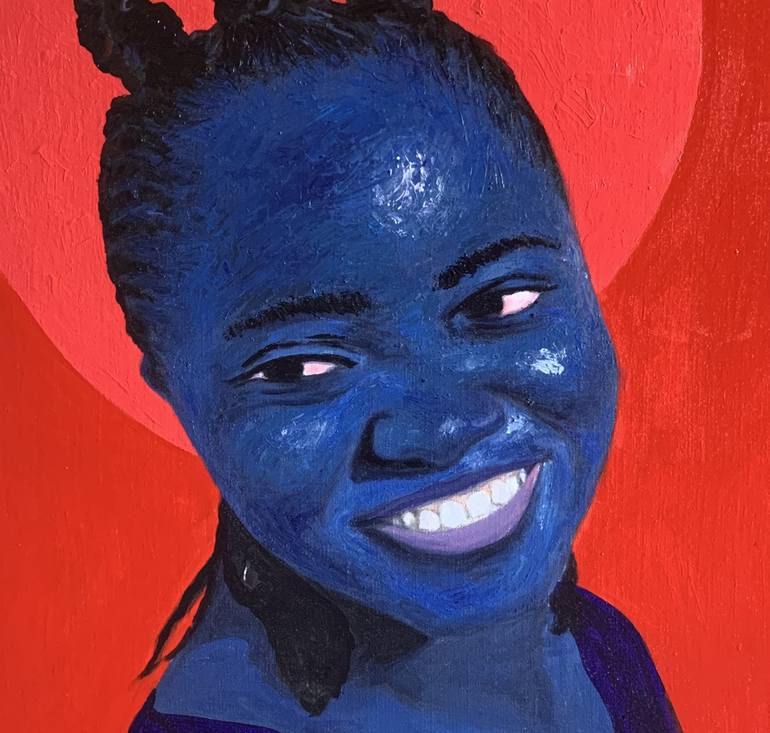 Original Contemporary Portrait Painting by Esther Obiwuru