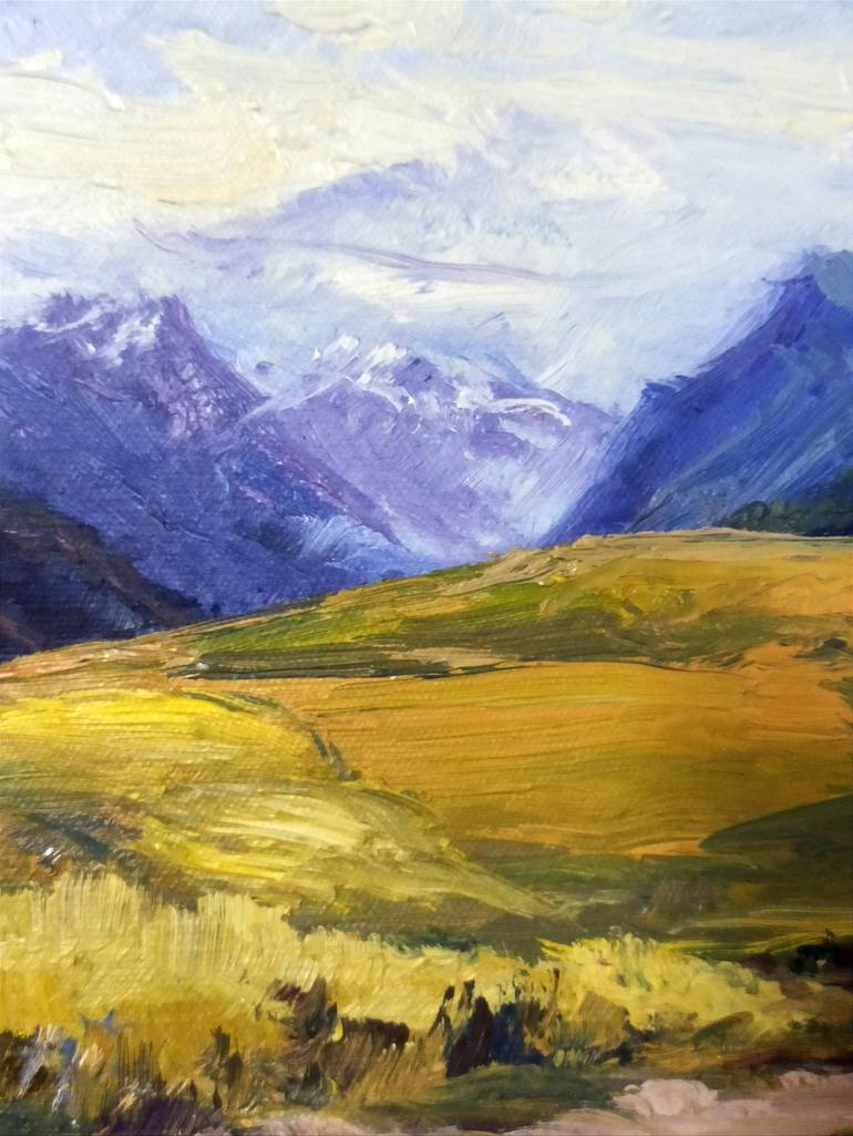 Original Fine Art Landscape Painting by Baiaman Omurkulov