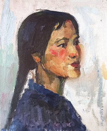 Print of Portraiture Women Paintings by Baiaman Omurkulov