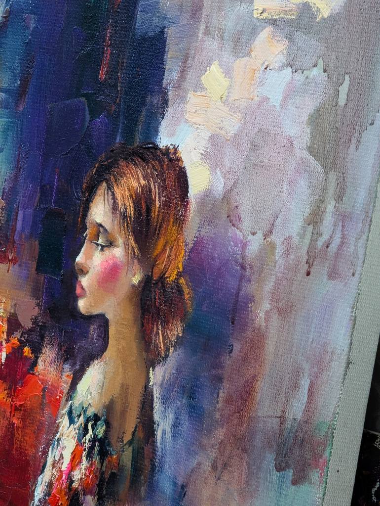 Original Abstract Expressionism Abstract Painting by Baiaman Omurkulov