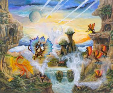 Print of Surrealism Fantasy Paintings by Gregory Pyra Piro