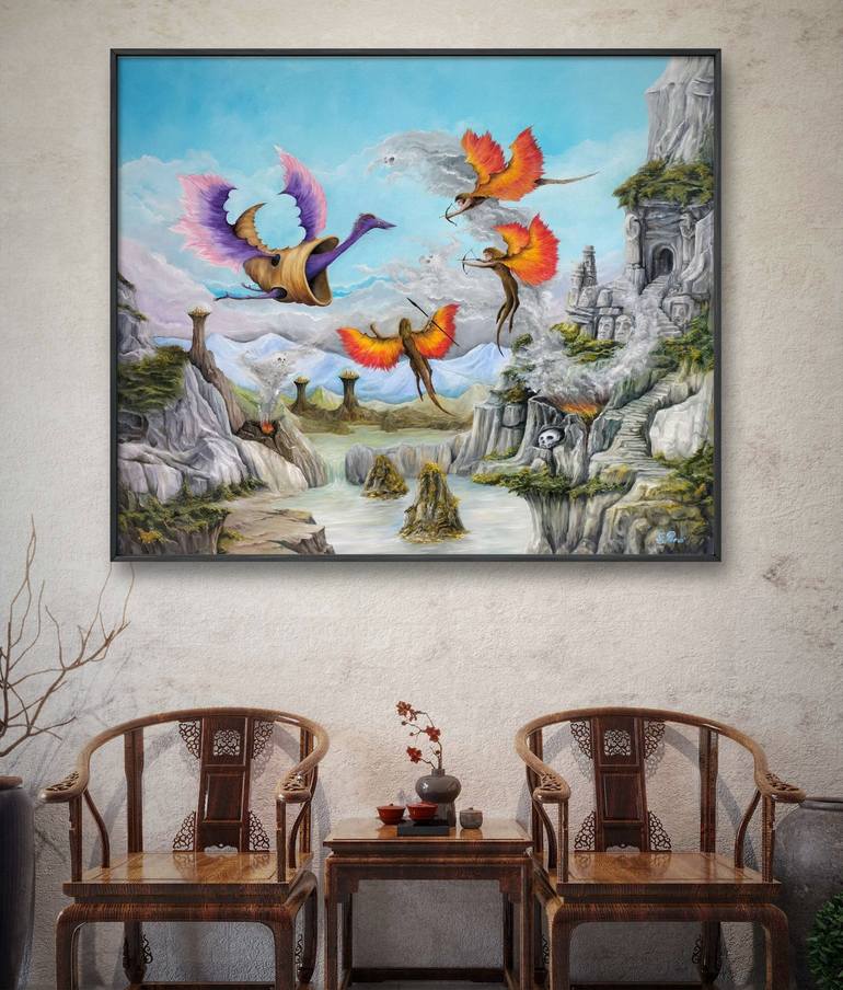 Original Surrealism Fantasy Painting by Gregory Pyra Piro