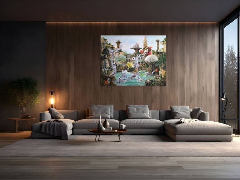 Original Surrealism Fantasy Painting by Gregory Pyra Piro