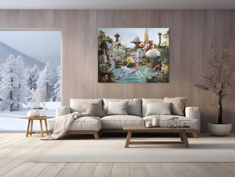 Original Surrealism Fantasy Painting by Gregory Pyra Piro