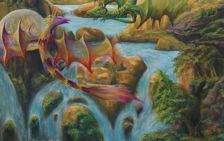 Original Surrealism Fantasy Painting by Gregory Pyra Piro