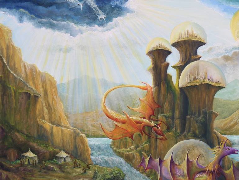 Original Surrealism Fantasy Painting by Gregory Pyra Piro