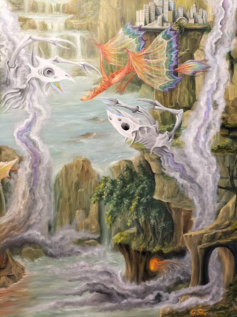 Original Surrealism Fantasy Painting by Gregory Pyra Piro