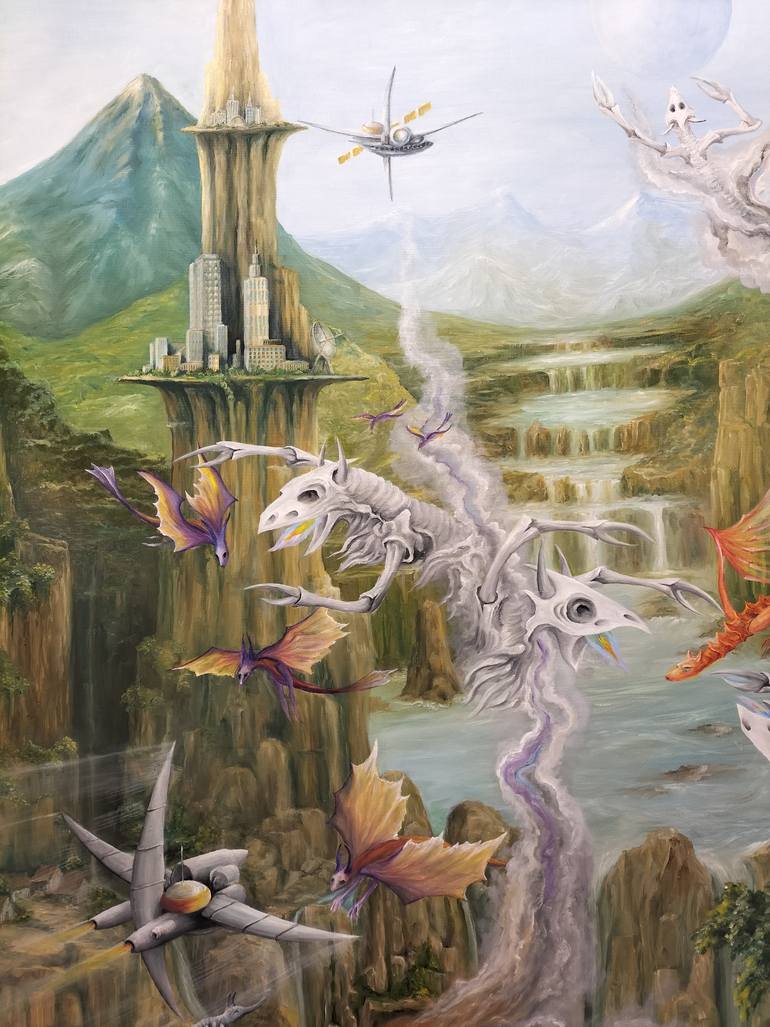 Original Surrealism Fantasy Painting by Gregory Pyra Piro