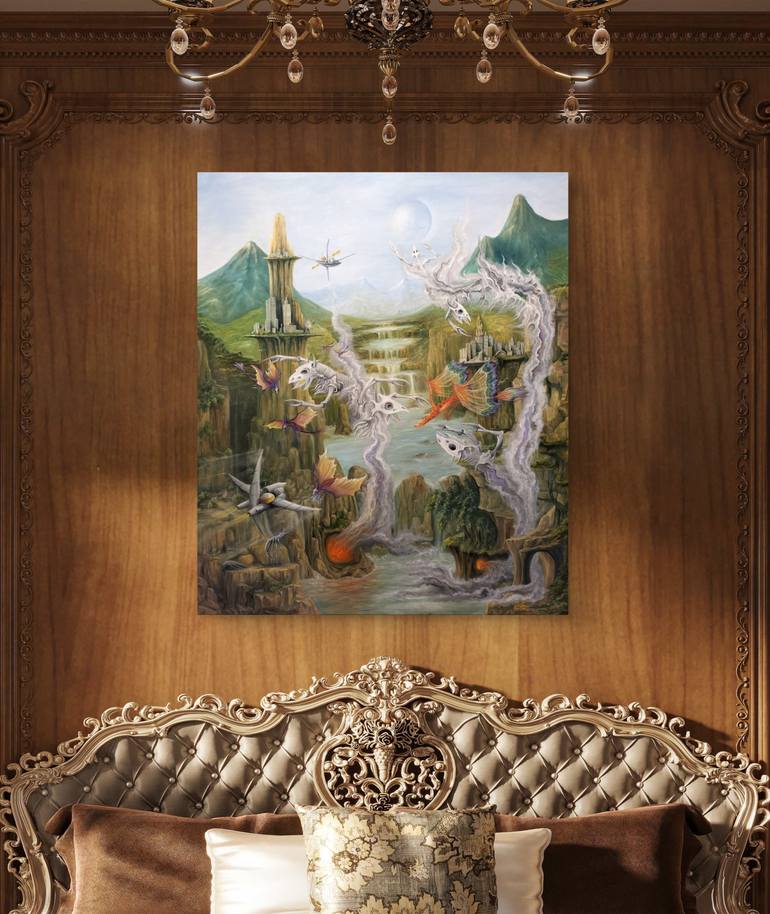 Original Surrealism Fantasy Painting by Gregory Pyra Piro