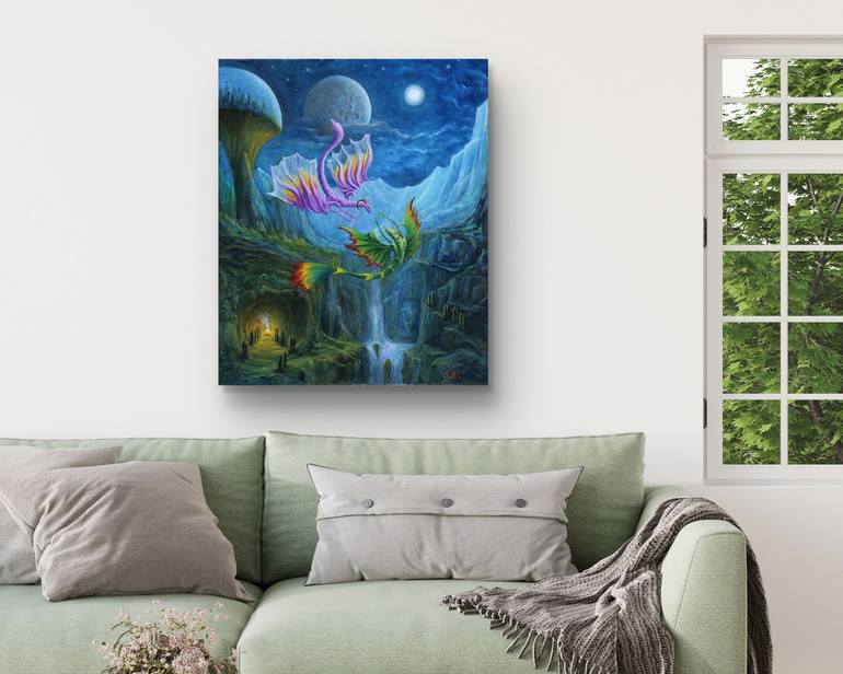 Original Surrealism Fantasy Painting by Gregory Pyra Piro