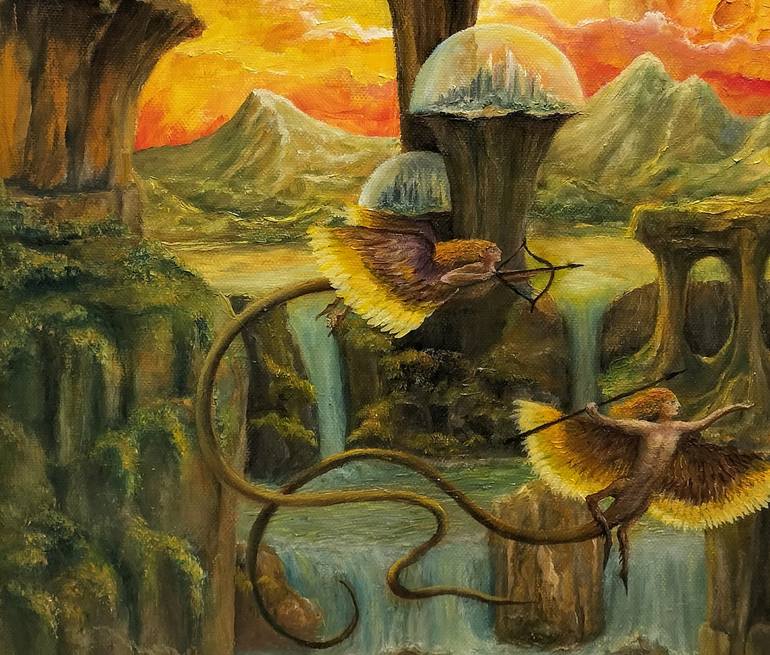 Original Symbolism Fantasy Painting by Gregory Pyra Piro