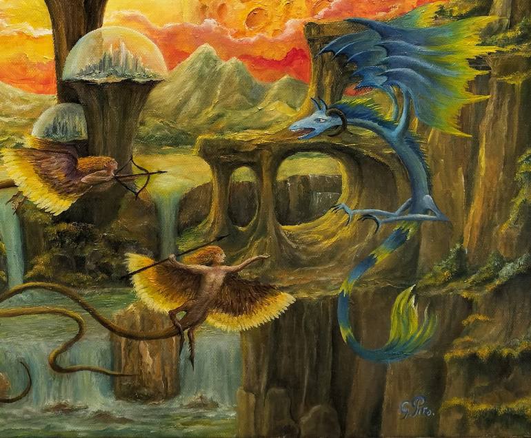 Original Symbolism Fantasy Painting by Gregory Pyra Piro
