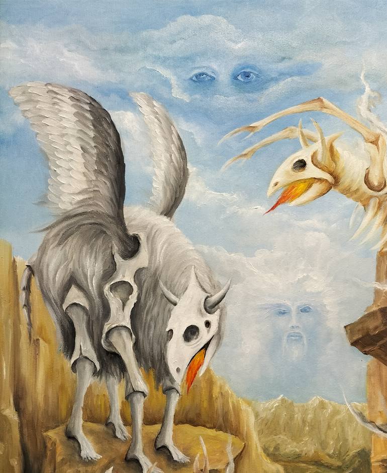 Original Surrealism Fantasy Painting by Gregory Pyra Piro