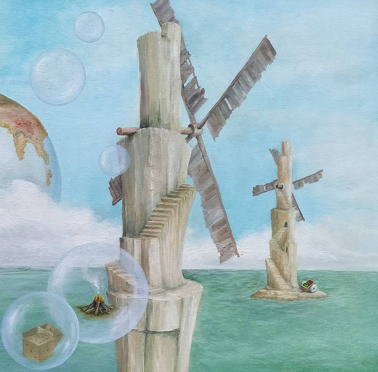 Original Surrealism Fantasy Painting by Gregory Pyra Piro