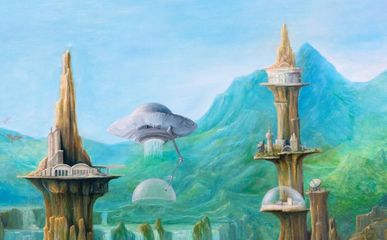 Original Surrealism Fantasy Painting by Gregory Pyra Piro