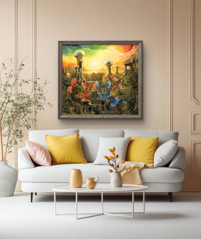 Original Surrealism Fantasy Painting by Gregory Pyra Piro