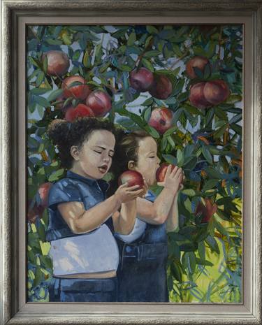 "Apple Thieves" 70x90, oil paint, canvas thumb