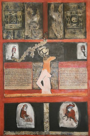 Original Classical mythology Mixed Media by Ella Sarkisyan