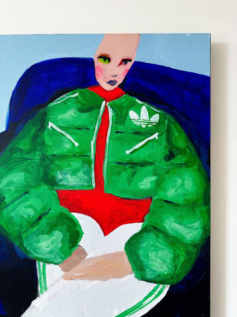 Original Fauvism People Painting by Simona Moisejeva