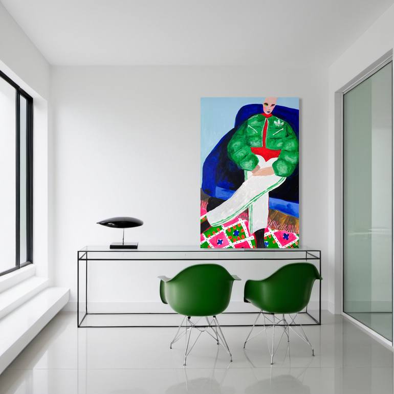 Original Fauvism People Painting by Simona Moisejeva