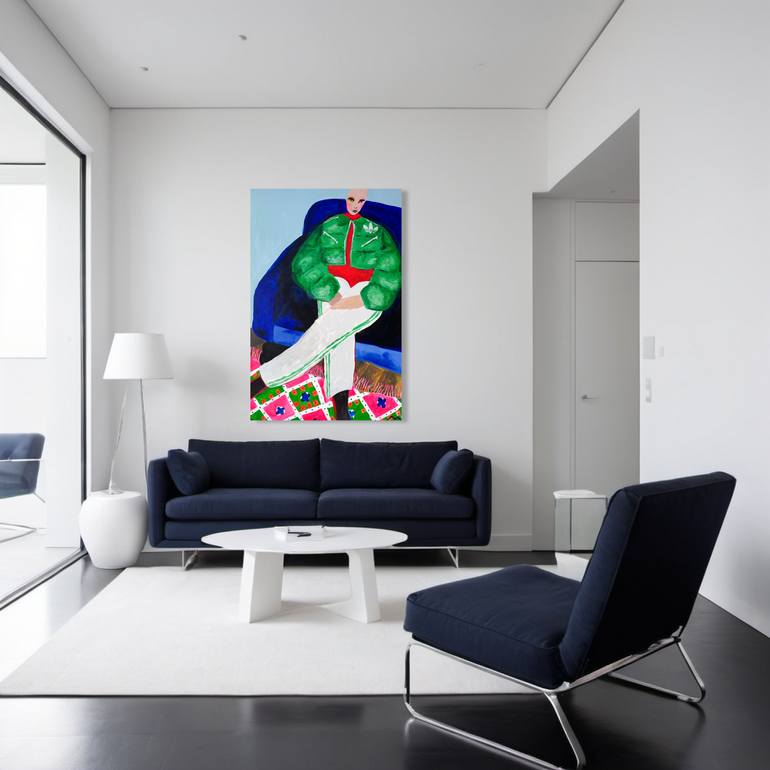 Original Fauvism People Painting by Simona Moisejeva