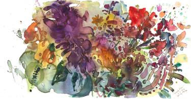 Original Abstract Floral Paintings by Pamela Silver