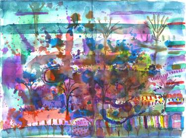 Original Abstract Expressionism Garden Paintings by Pamela  Silver